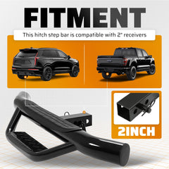 ECOTRIC mounted on truck receiver demonstrating stable step and convenience