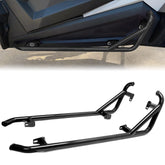 ECOTRIC front view of nerf bars showing full-length protection and clean lines