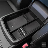 EDBETOS front view of console tray showing clean fit and easy access