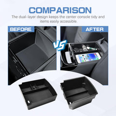 EDBETOS lower compartment detail storing cables and coins neatly