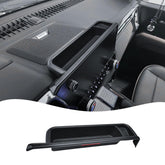 EDBETOS front view of dashboard tray showing clean fit and added storage
