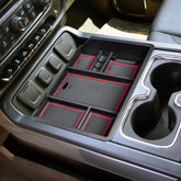 EDBETOS front view of console insert shows tidy organization benefit