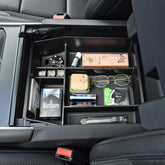 EDBETOS front view installed in F-150 console keeps cabin organized