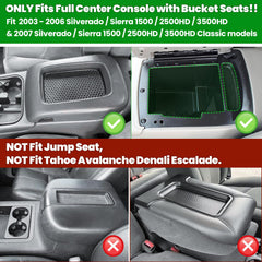 EDBETOS installed in Silverado console demonstrating secure fit and reduced clutter