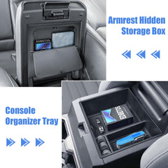 EDBETOS close-up of top tray compartments highlighting organized small-item storage