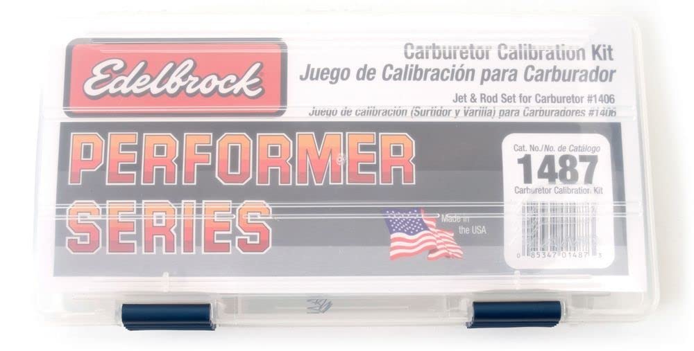Edelbrock 1487 parts layout showing rods jets springs for precise tuning