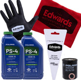 THE EDWARDS MOTORSPORTS & RVS COMPANY front packaging showing full oil change kit benefiting quick service