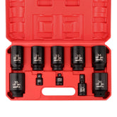 EGOFIX front packaging showing complete 10-piece axle nut socket set and benefits