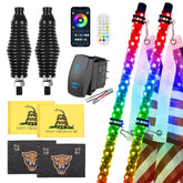 Ehaho front packaging showing two 4ft whips and accessories for quick identification and purchase