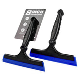 EHDIS front view of 2-pack blue squeegees showing packaging and contents, easy storage benefit