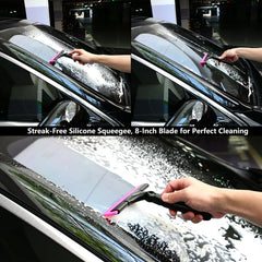 EHDIS squeegee in use on a car windshield for fast streak-free drying