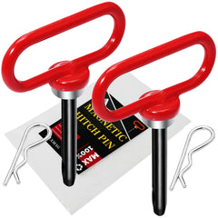 EilxMag front view of two magnetic hitch pins showing compact design and convenience