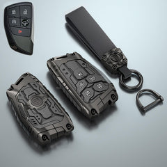 EJOAOJE front view key fob cover showing durable alloy protection and clear button access