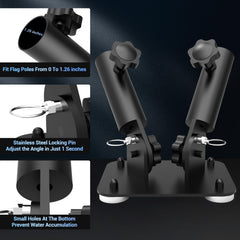 EJYTRVT patented angle adjust mechanism close-up for quick secure positioning