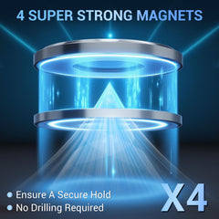 EJYTRVT close-up of powerful magnet base demonstrating strong attachment benefit