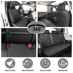EKR rear seat with child seat showing family-friendly protection