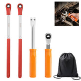 ElaraBerry front view of orange 4-piece slack adjuster tool set showing contents and benefit of quick identification
