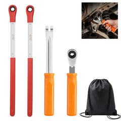 ElaraBerry front view of orange 4-piece slack adjuster tool set showing contents and benefit of quick identification