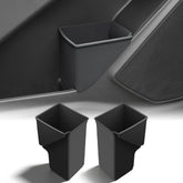 ELECFRESH product packaging showing two front door trash cans and benefits