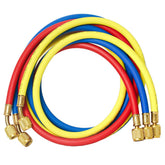 Elitech front view of three hoses showing colors and complete kit benefits