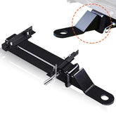 ELITEWILL front view of hitch showing 2-inch receiver and mounting brackets for clear fit