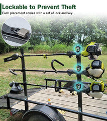 ELITEWILL keyed lock detail securing individual trimmers for transit safety