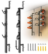 ELITEWILL front view of rack showing three locked trimmer positions and neat storage
