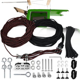 Elyaspedy front packaging showing complete hoist kit and manual for easy setup