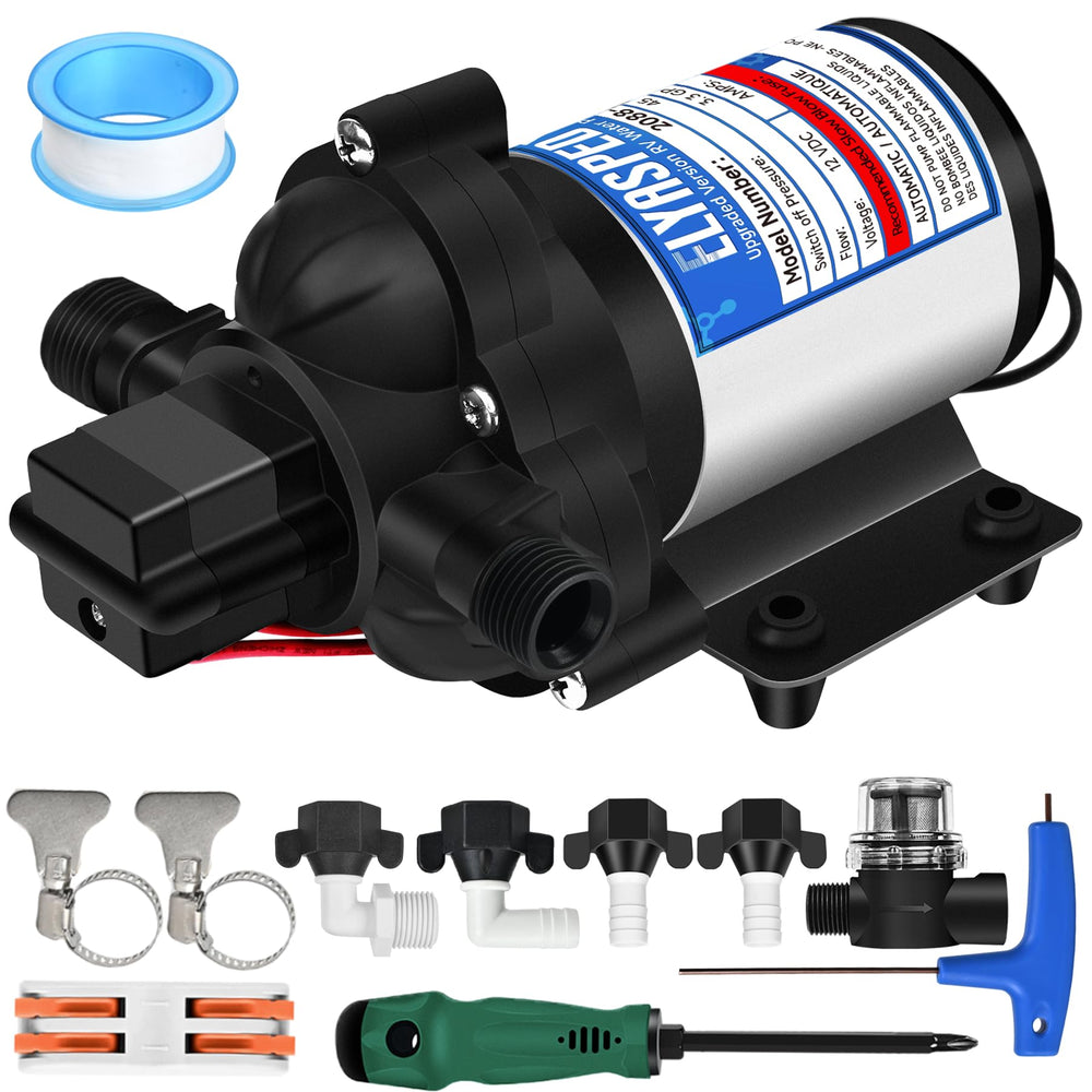 Elyaspedy front view of pump showing compact design and easy mounting