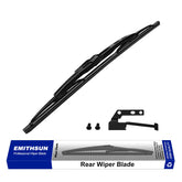 EMITHSUN front packaging showing 13 inch rear wiper and fit info, clear identification benefit