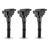 ENA coil pack front view showing plug-and-play fit for Toyota 3.4L, reliable replacement