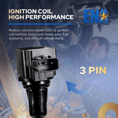 ENA coils installed in engine bay demonstrating direct-fit convenience