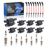 ENA front packaging and full 8-coil, 8-plug and 8-wire kit showing complete convenience