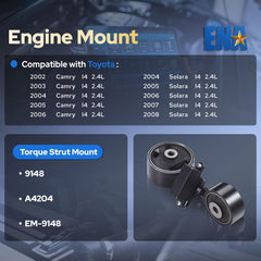 ENA torque strut mount side profile highlighting compact design and improved stability