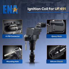 ENA ignition coil single unit close-up highlighting durable construction