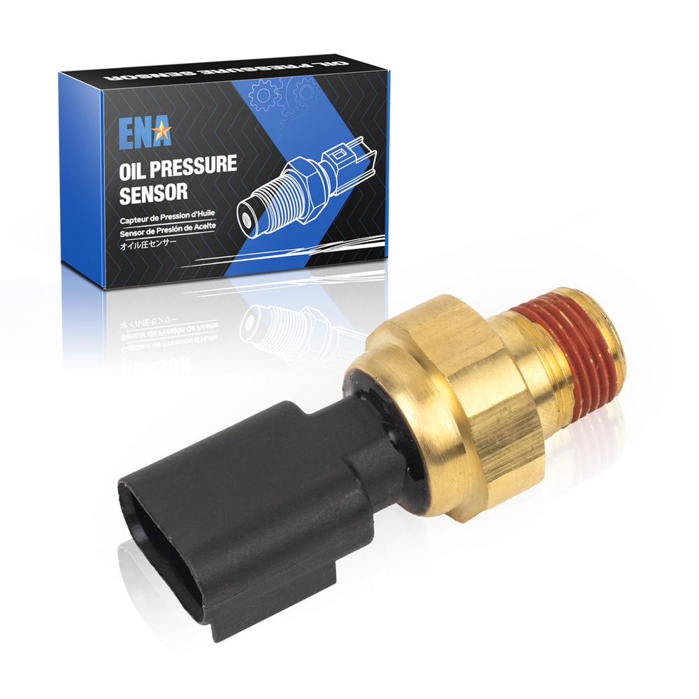 ENA oil pressure sensor front view showing compact direct-fit design and easy replacement