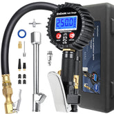 ENDARK inflator front view showing digital gauge and trigger for fast inflation