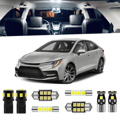 ENDPAGE front packaging showing the full 6-piece Corolla LED kit and quick benefits