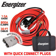 Energizer 30-foot cables stretched out demonstrating reach and flexibility for easy access