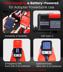 ENGINEMAN four adapters and accessories for broad fuel can compatibility