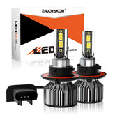 ENJOYAKOM front view of two 9008 fog bulbs showing plug-and-play benefit