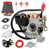 EOPOAYI carburetor front profile showing throttle linkage and ports for improved fit