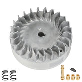 EOPOAYI flywheel front view showing bolt holes and balanced design for improved stability