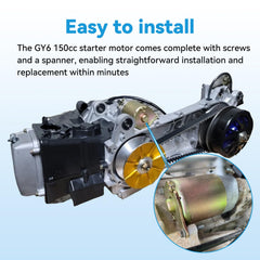 EOPOAYI starter solenoid and wiring viewed assembled for easy replacement