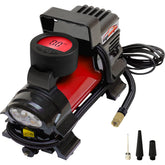 EPAuto front view digital tire inflator showing compact design and handle for quick storage