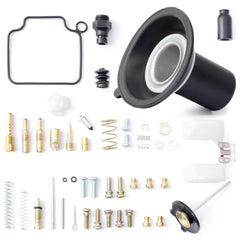 Erchon carburetor kit front layout showing all included parts and organization for easy rebuild