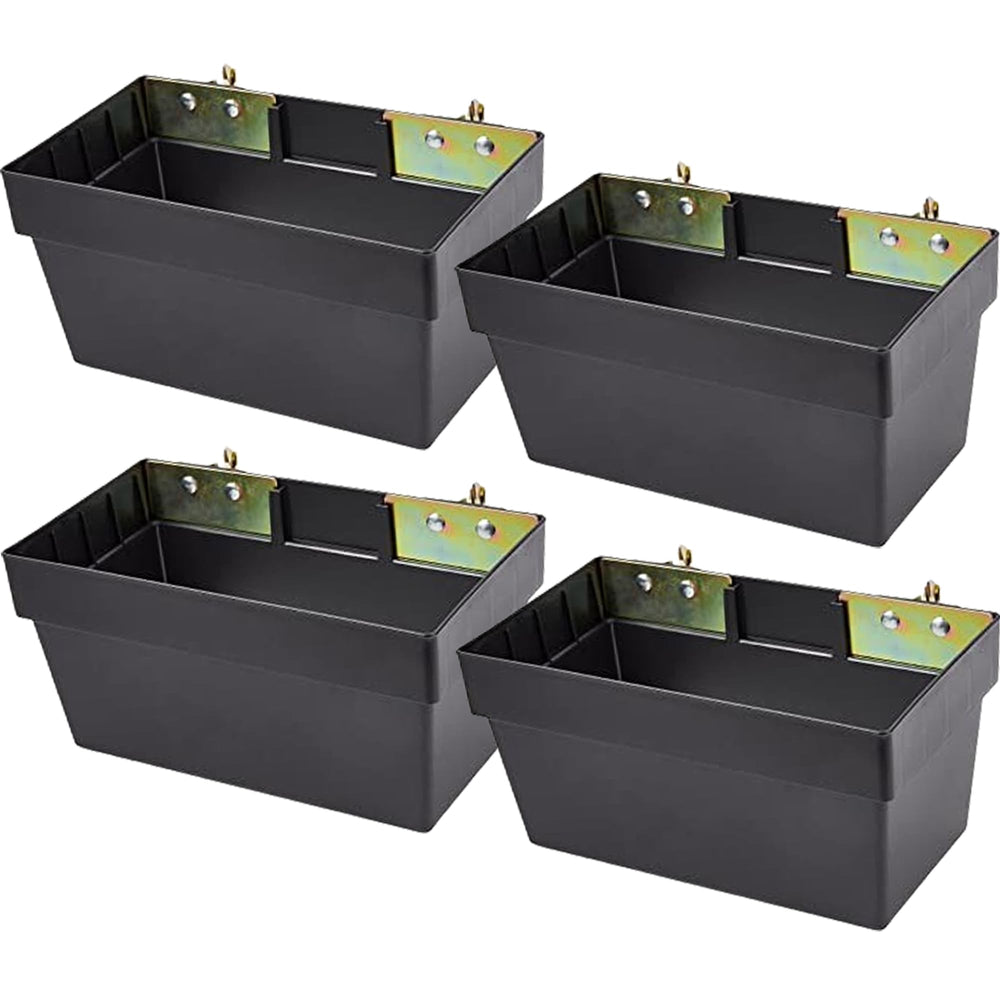 ERFEI front view of four E-track bins showing organized storage benefit