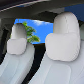 Erivis front view on Tesla headrest showing snug fit and clean look