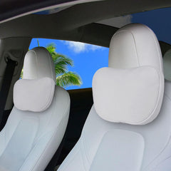 Erivis front view on Tesla headrest showing snug fit and clean look