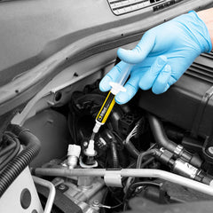 ERRECOM vials in hands showing size and portability for technicians